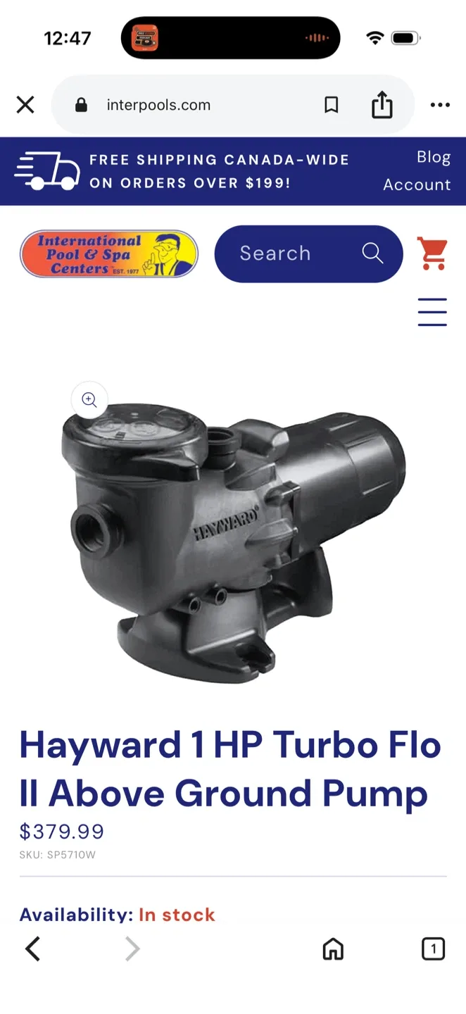 Hayward Turbo Flo II 1 HP Above Ground Pool Pump image indicator(3)
