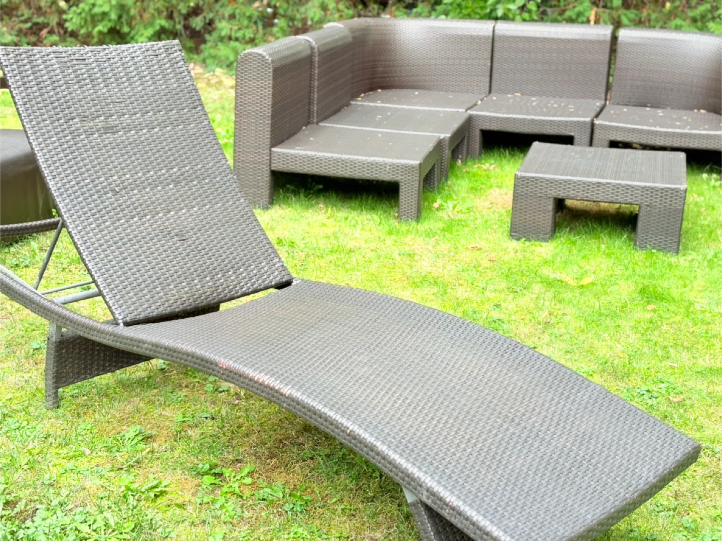 4 Brown Wicker Outdoor Lounge Set - photo 2