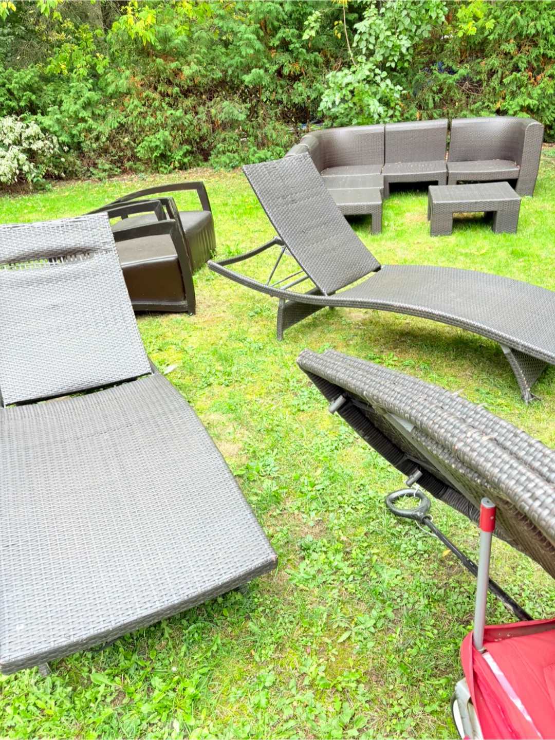 4 Brown Wicker Outdoor Lounge Set - photo 3