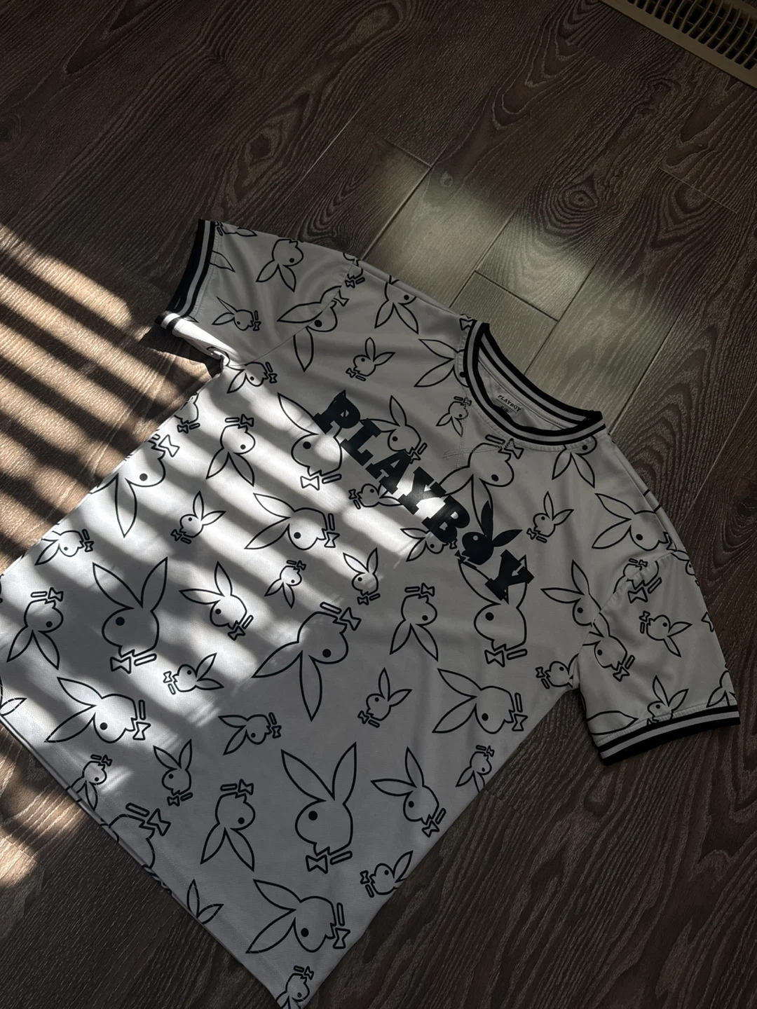 Playboy T-Shirt, White with Bunny Print - photo 2