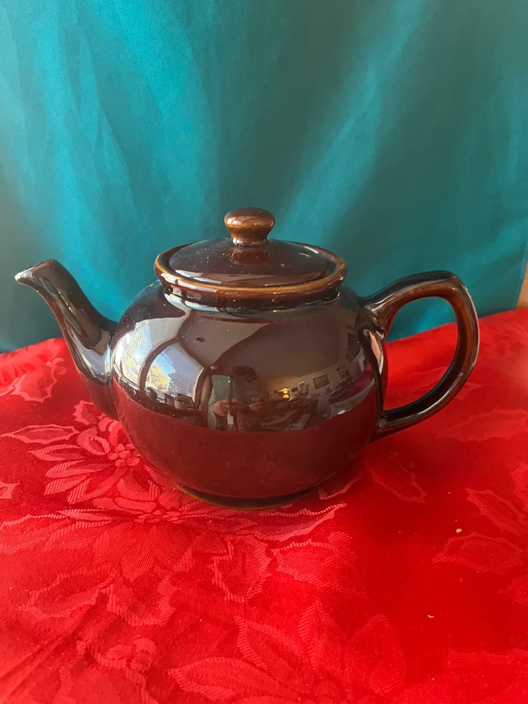 Vintage Small Brown Betty Style Teapot