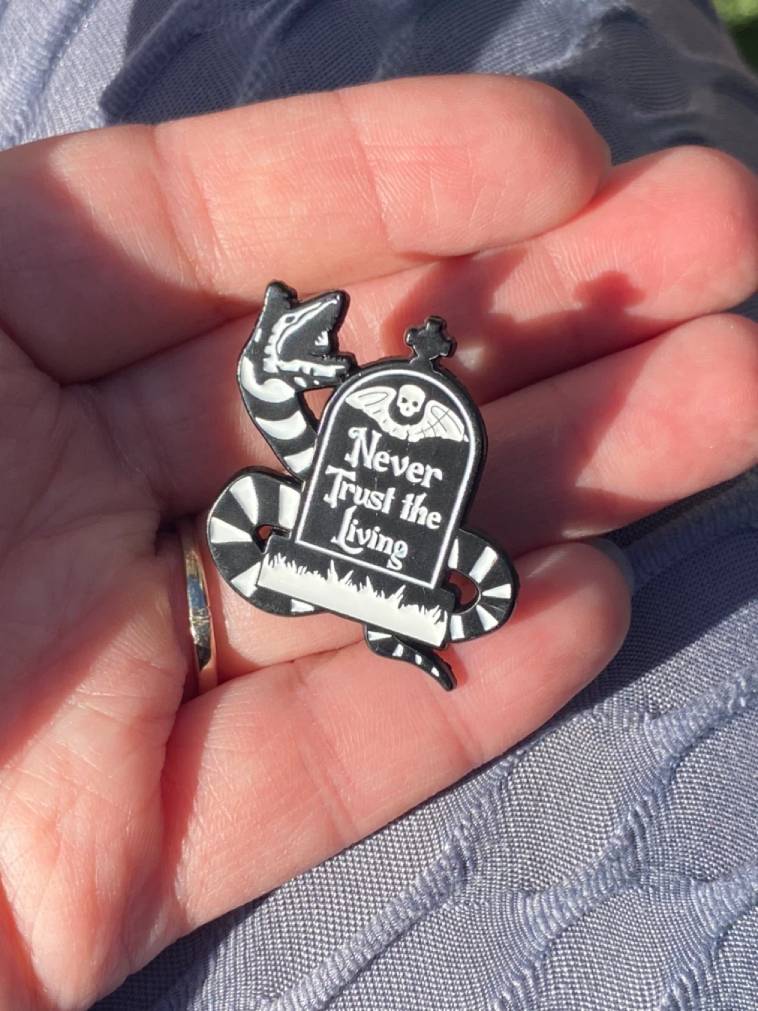 Never Trust the Living Beetlejuice Pin - photo 3