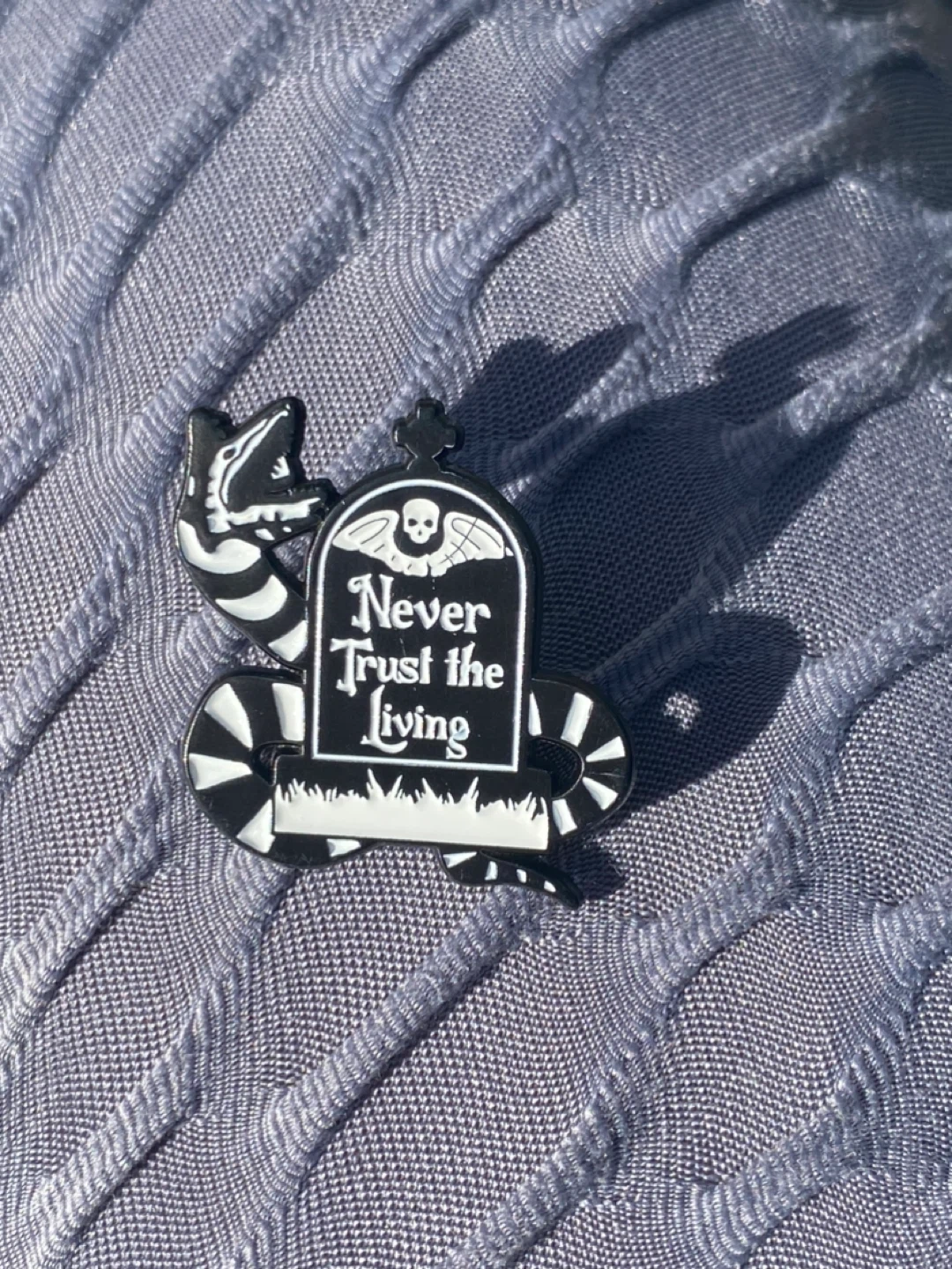 Never Trust the Living Beetlejuice Pin