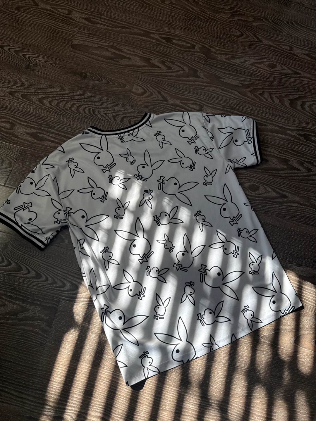 Playboy T-Shirt, White with Bunny Print - photo 3