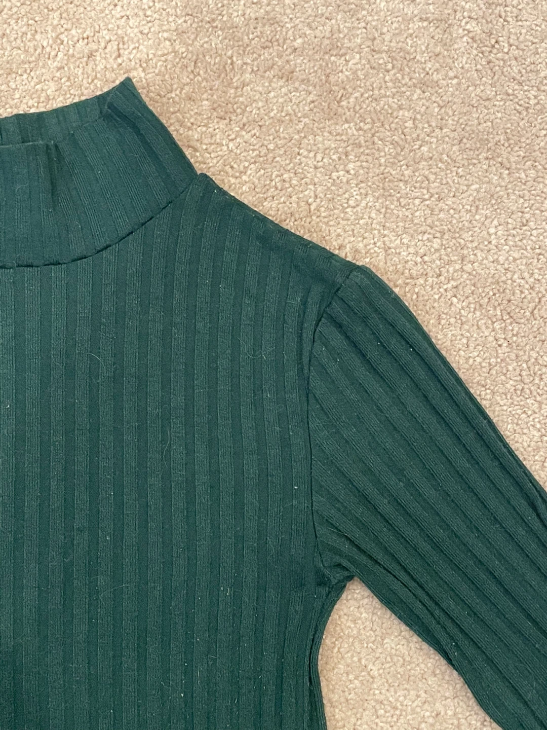 Topshop Green Ribbed Turtleneck - Size2/XS - photo 2