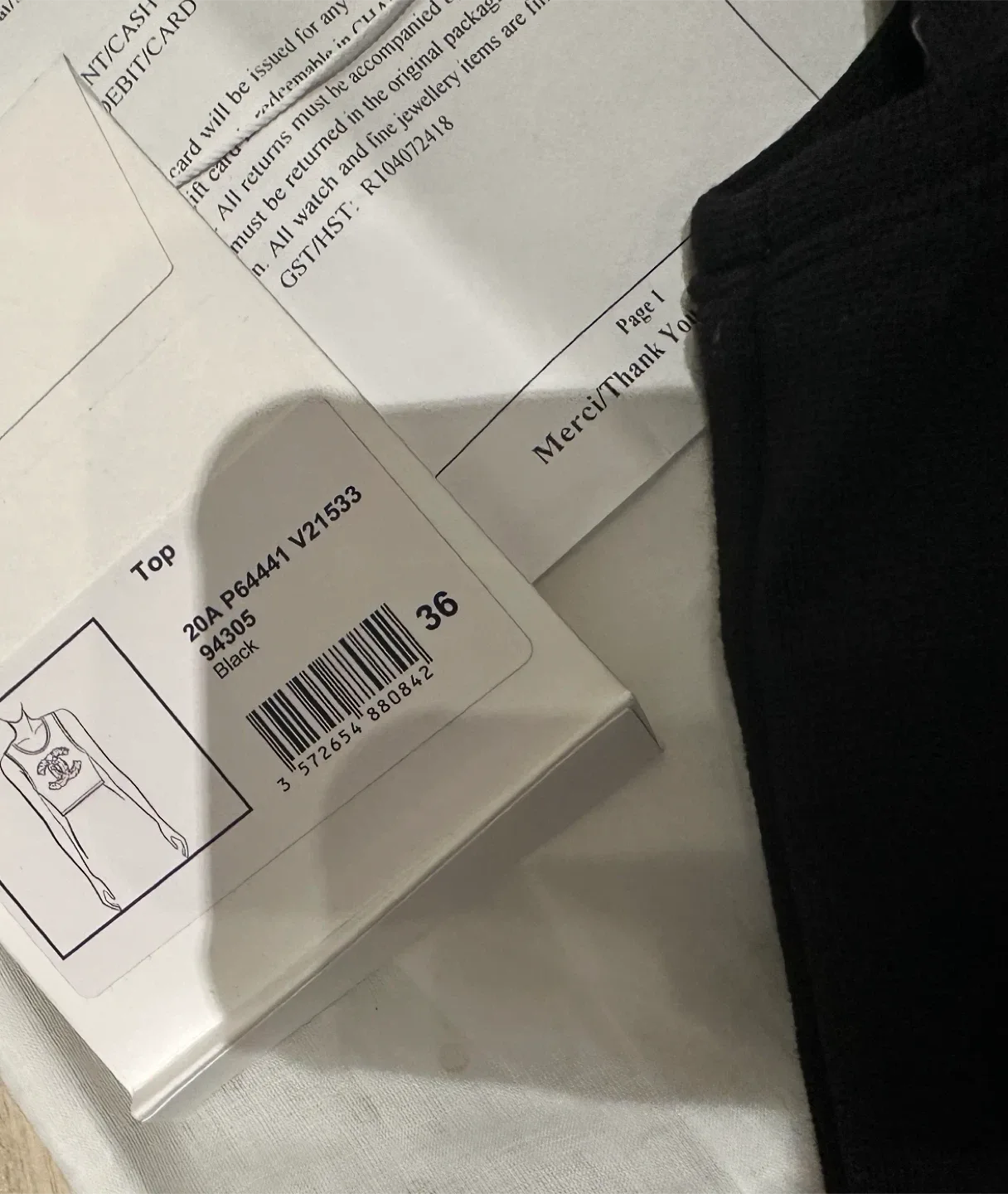 Chanel 22 Black Leather Bag & Top Size 36 image indicator(5)