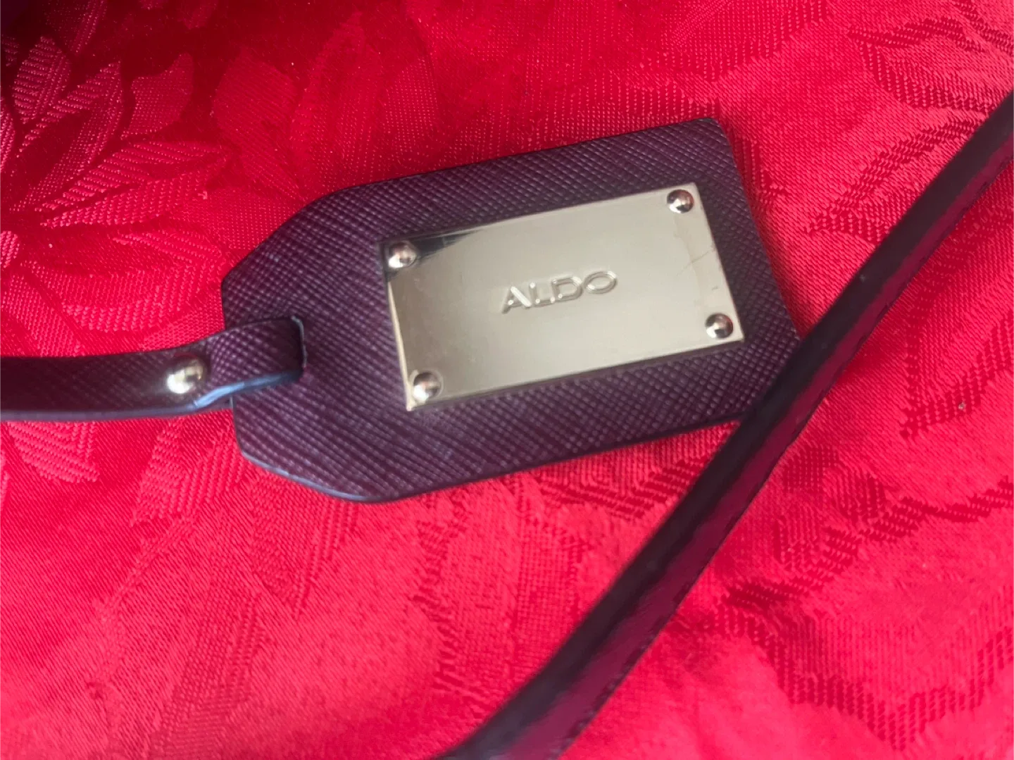 Aldo Burgundy Satchel Handbag image indicator(2)