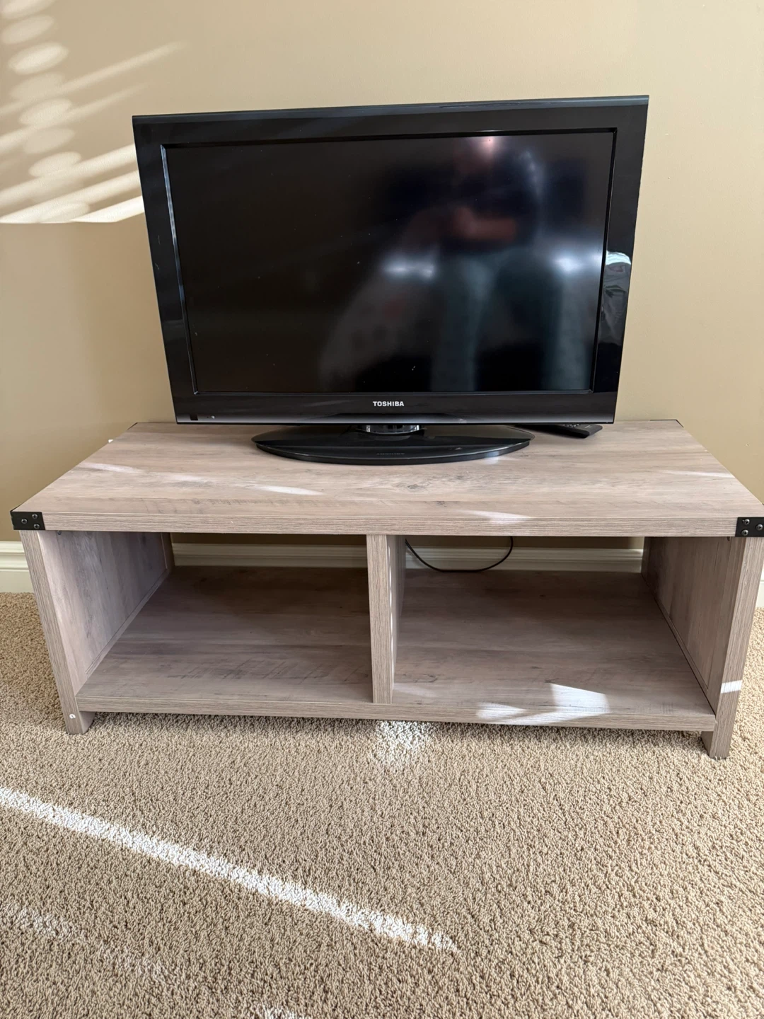Toshiba TV & Wood TV Stand