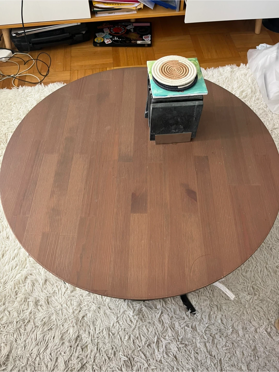 🥕IKEA ÄNGESBYN Storage Table - Black/Pine Light Brown - photo 2
