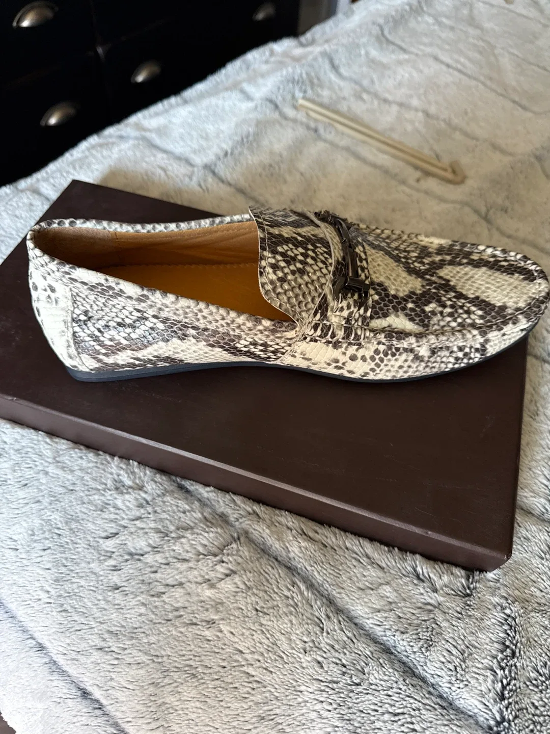 Miratti Snakeskin Loafers, Size 42 image indicator(2)
