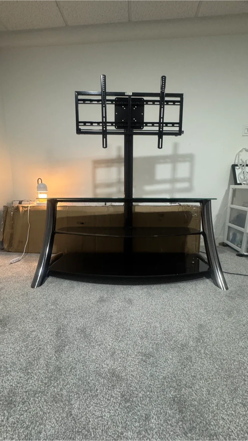 Black TV Stand with Mount image indicator(6)