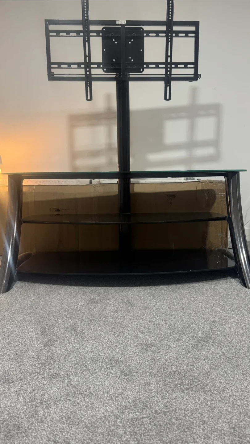 Black TV Stand with Mount image indicator(2)