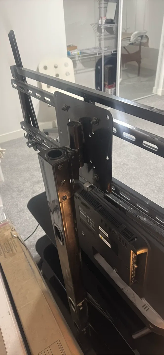 Black TV Stand with Mount image indicator(8)