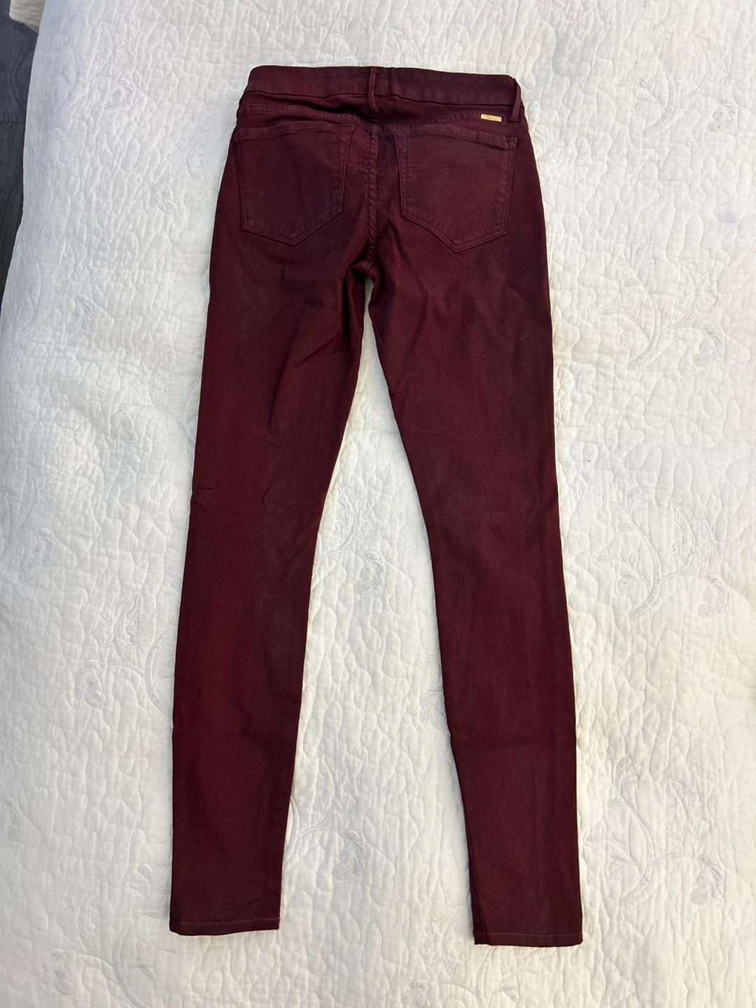Marciano Luxe Denim Burgundy Jeans - Size 25 - photo 2