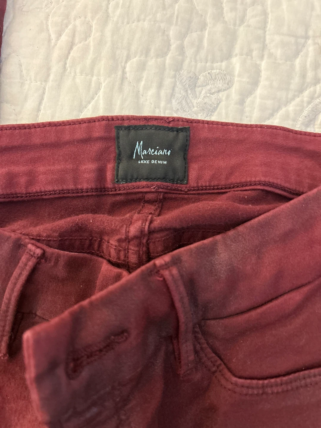 Marciano Luxe Denim Burgundy Jeans - Size 25 - photo 4