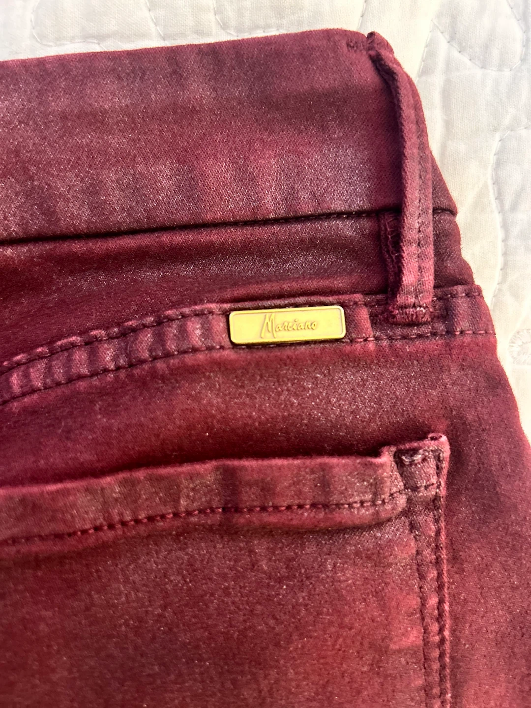 Marciano Luxe Denim Burgundy Jeans - Size 25 - photo 3