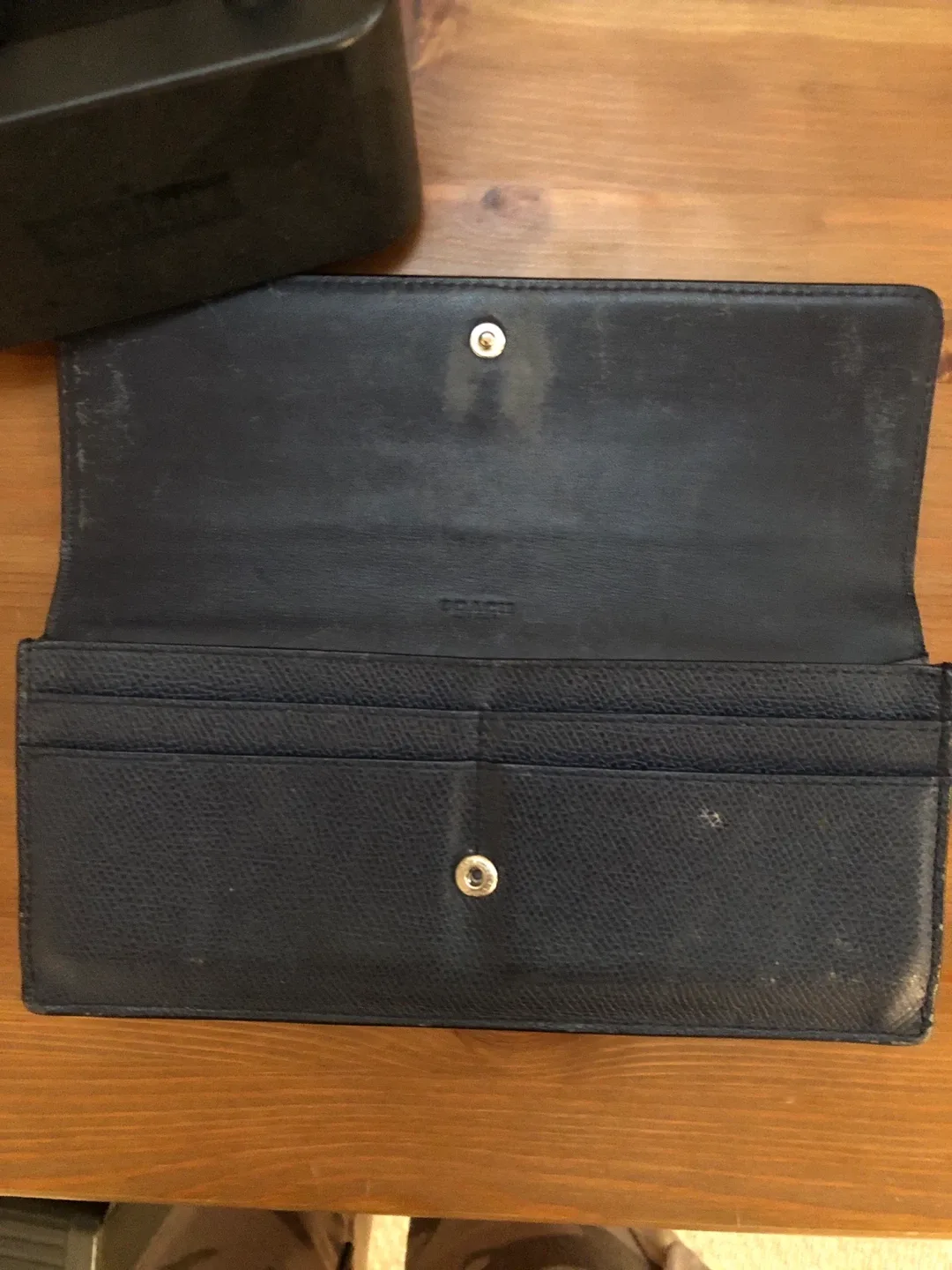 Coach Blue Leather Wallet image indicator(3)