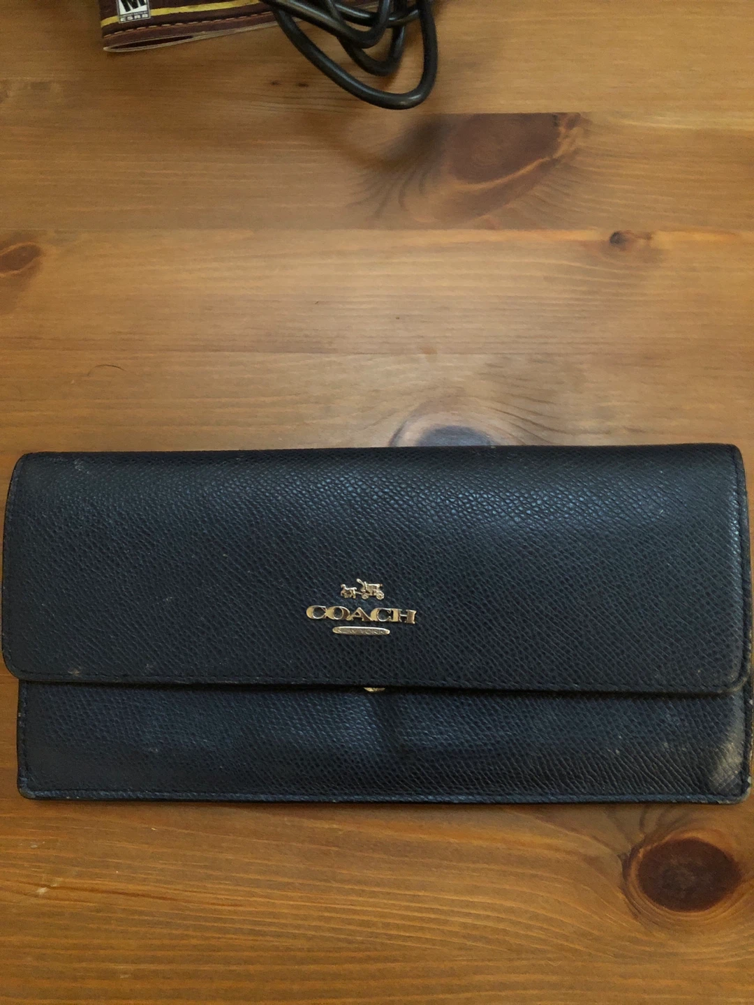 Coach Blue Leather Wallet