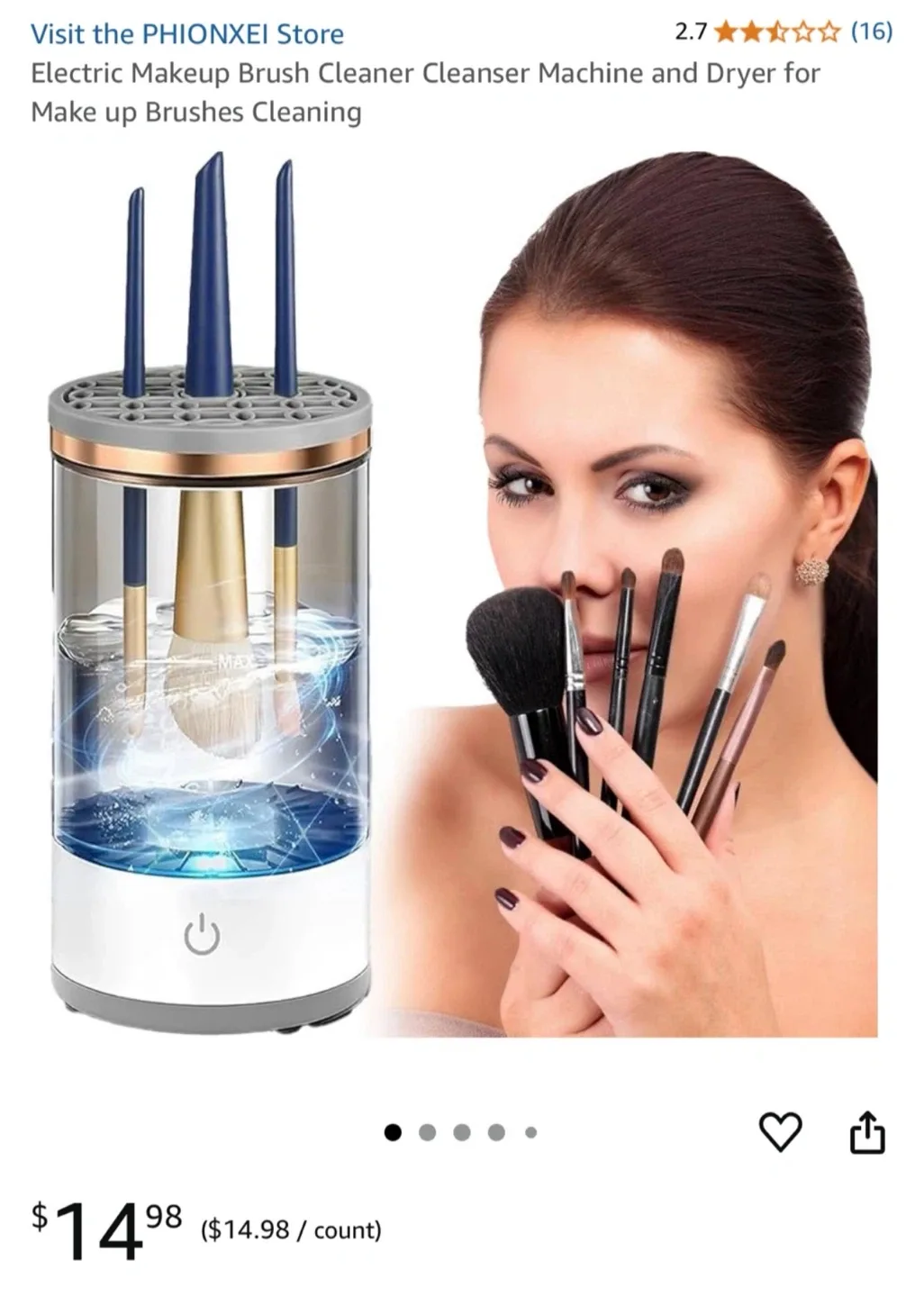 Makeup brush cleaner machine and dryer image indicator(4)