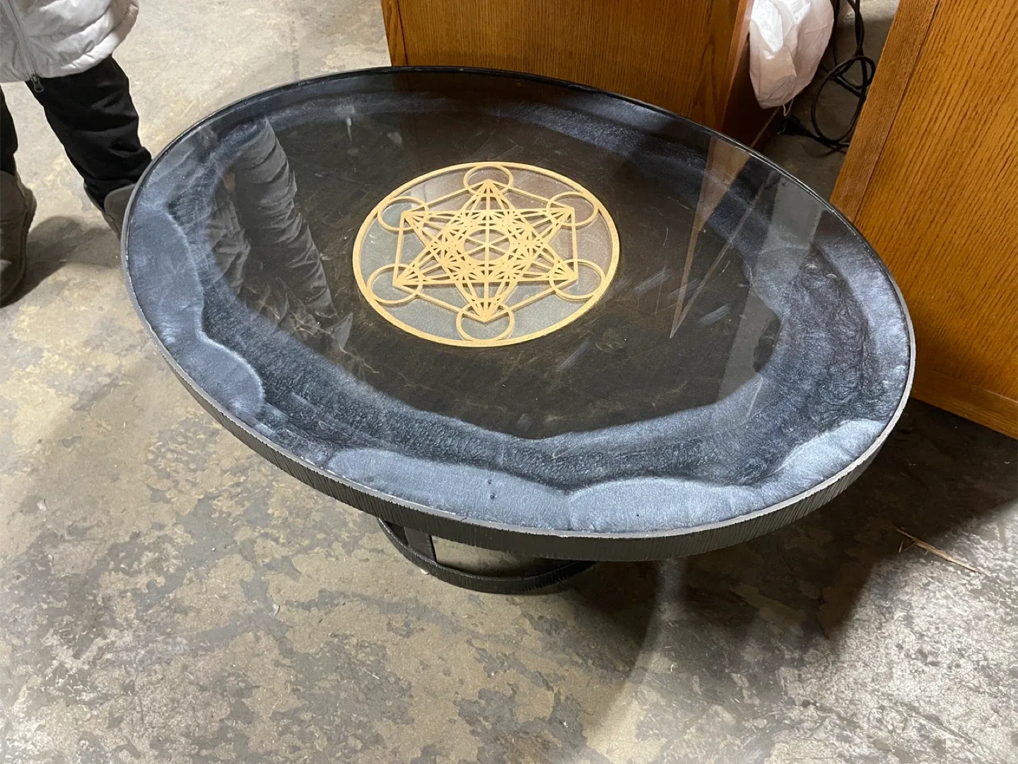 Custom Resin Poured Coffee Table.