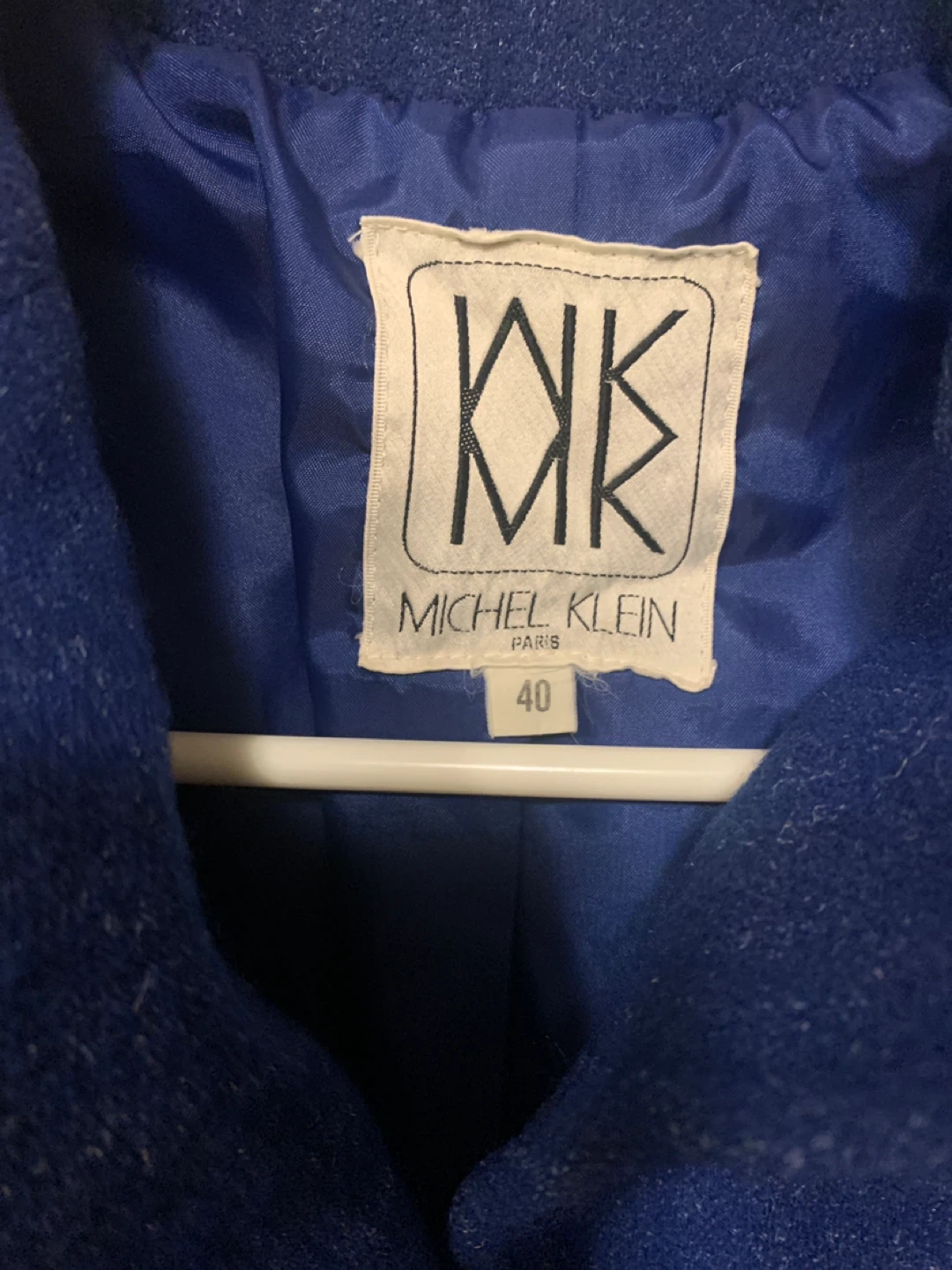 Michel Klein Paris Blue Wool Coat Size 40 - photo 2