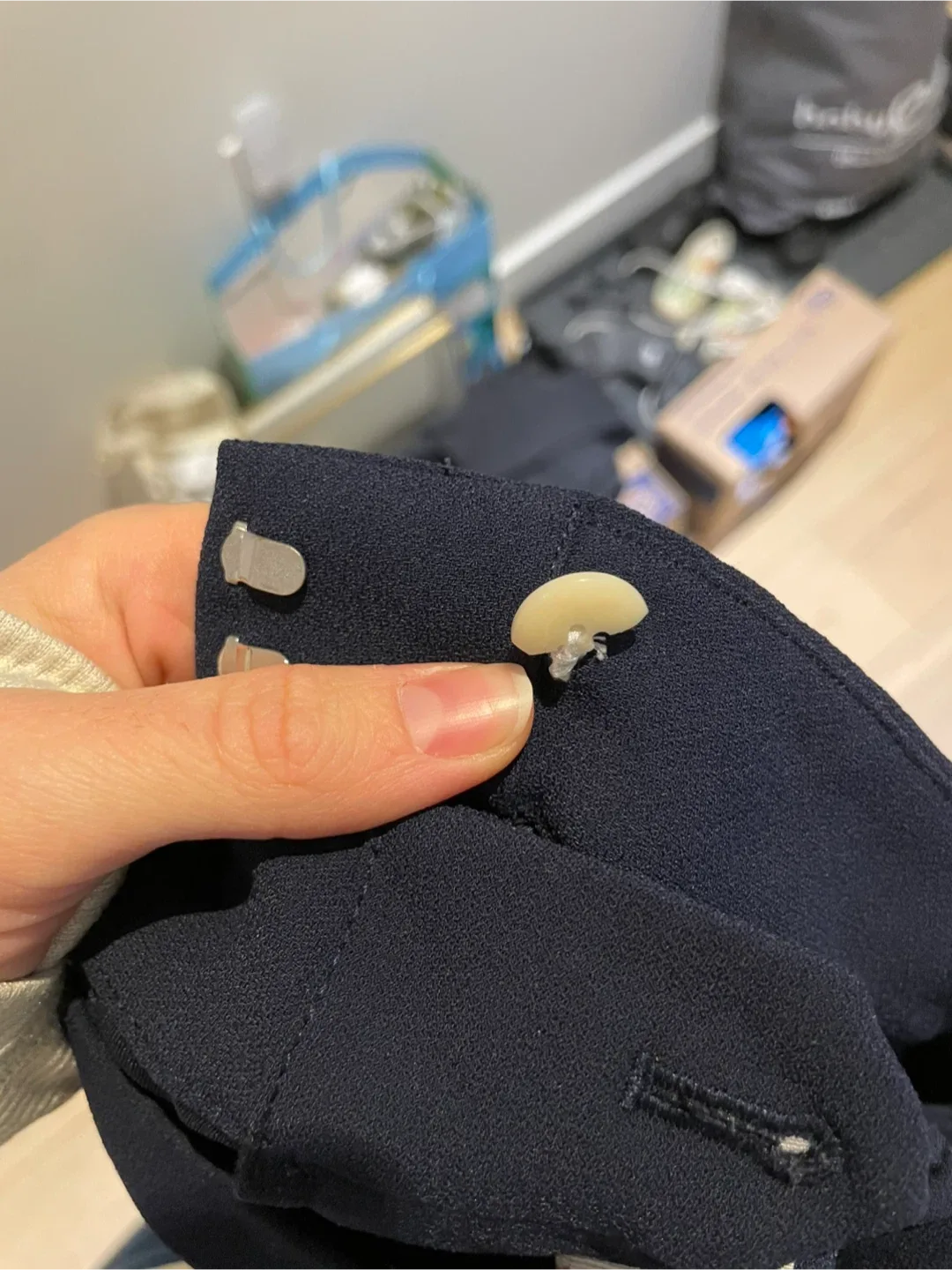 Hatch x J.Crew Navy Blue Maternity Pants - Size S-M image indicator(3)