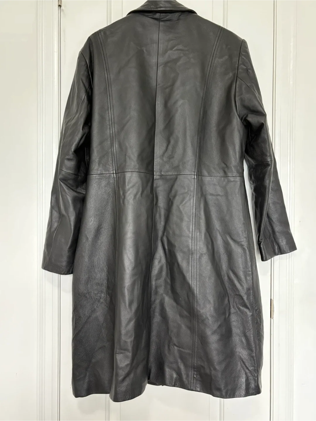 Fairweather Black Leather Coat - Size L image indicator(5)