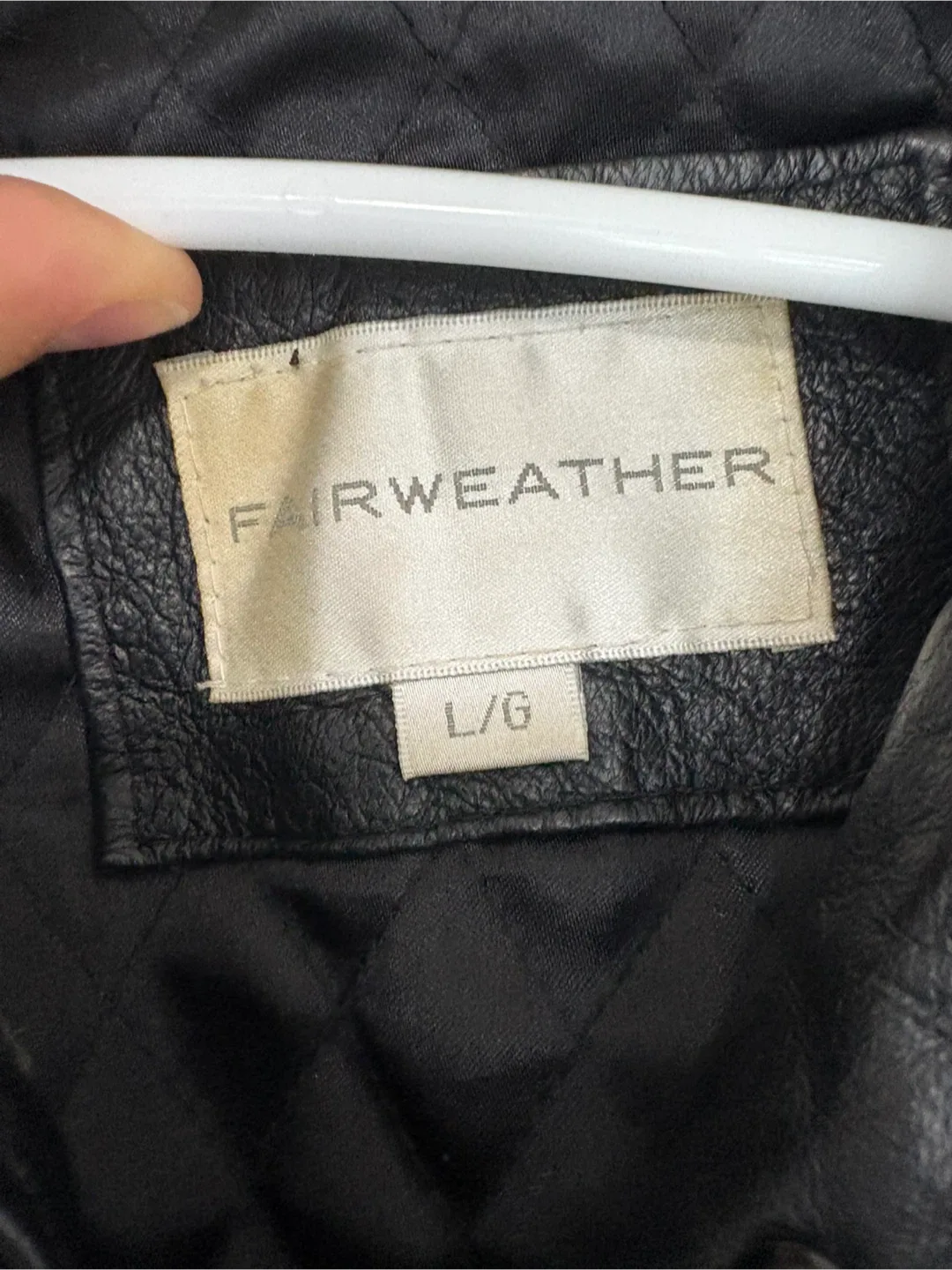 Fairweather Black Leather Coat - Size L image indicator(6)