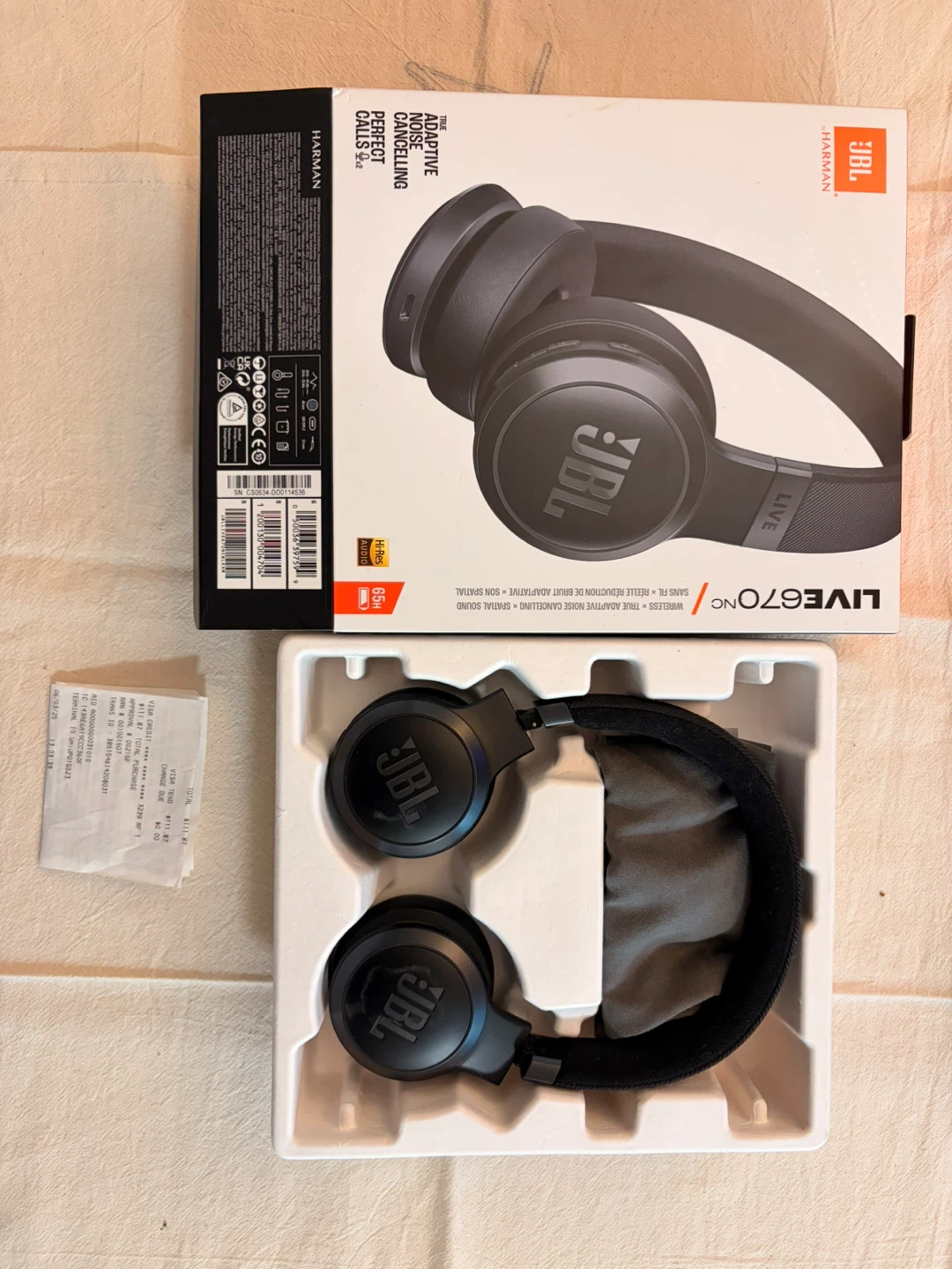 JBL LIVE670NC Noise Cancelling Headphones - New in Box! - photo 2