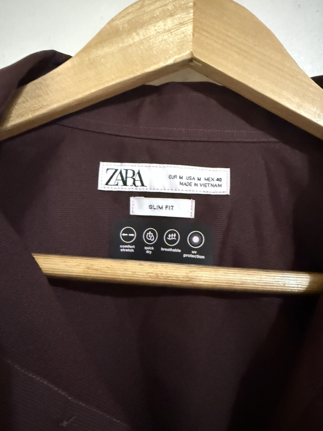 Zara Slim Fit Button Down Shirt - Size M - photo 2