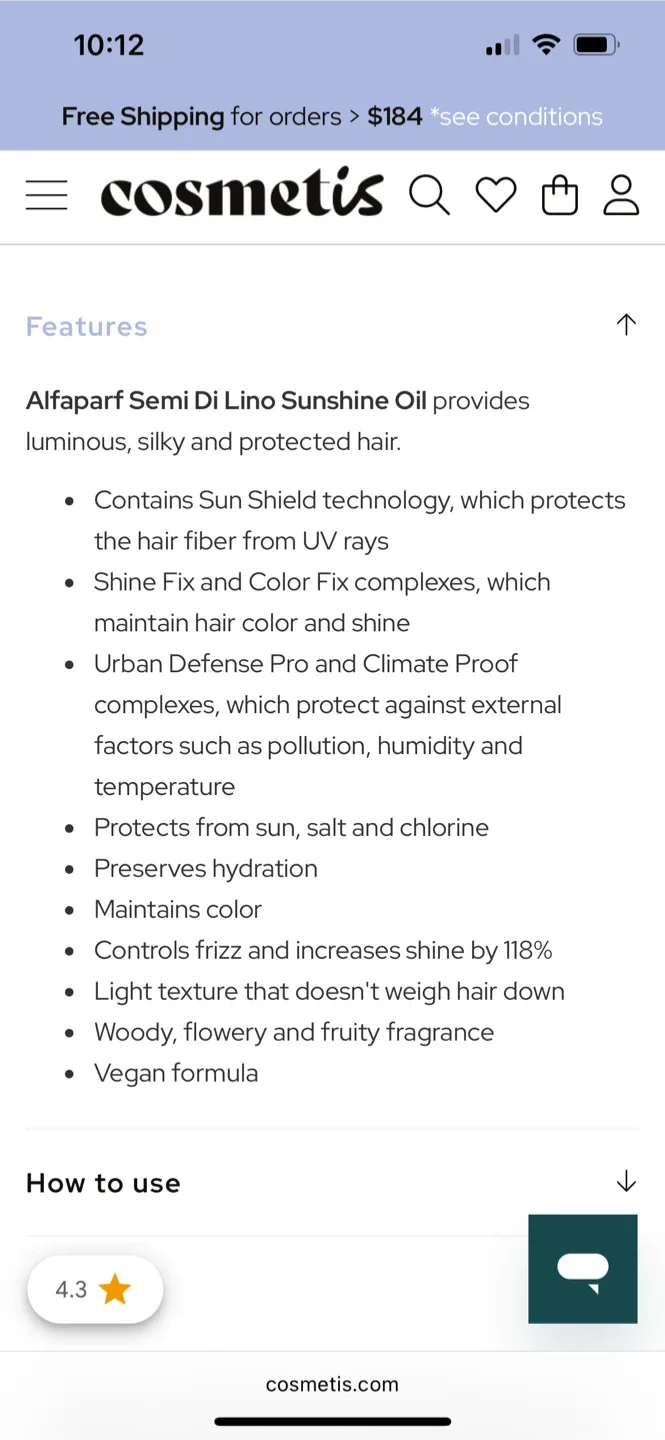 Alfaparf Milano Semi Di Lino Sunshine Hair Protective Oil 125ml image indicator(3)