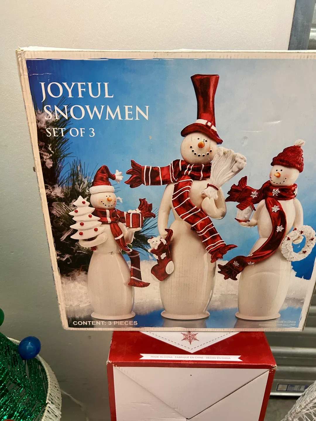Joyful Snowmen Set of 3, New in Box thumbnail