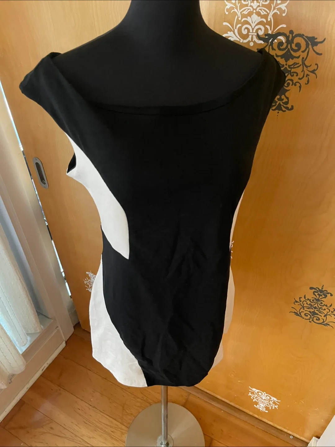Vintage 2000s Y2K Black & White Bodycon Dress image indicator(4)