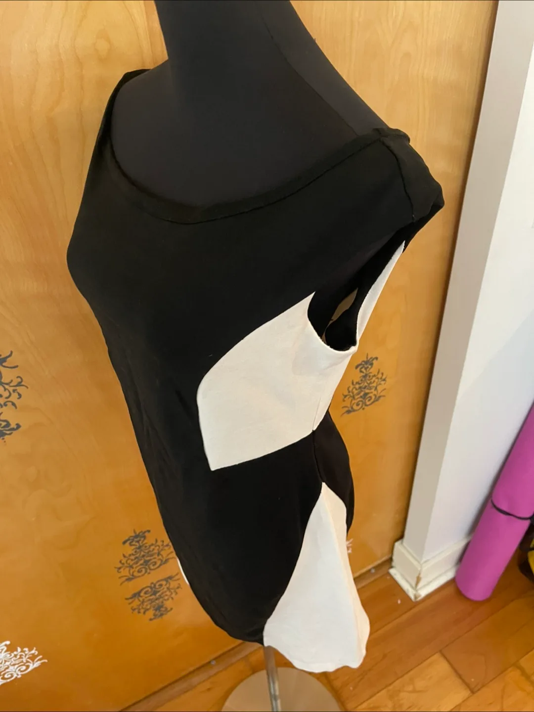 Vintage 2000s Y2K Black & White Bodycon Dress image indicator(6)