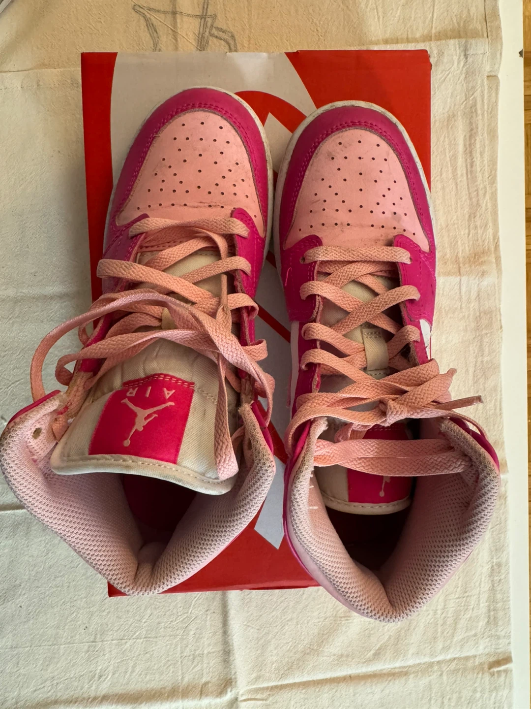 Nike Air Jordan 1 Mid Pink Sneakers - photo 2