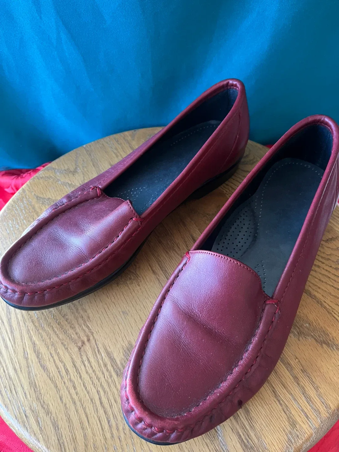 SAS Loafers, Size 9, Burgundy image indicator(3)