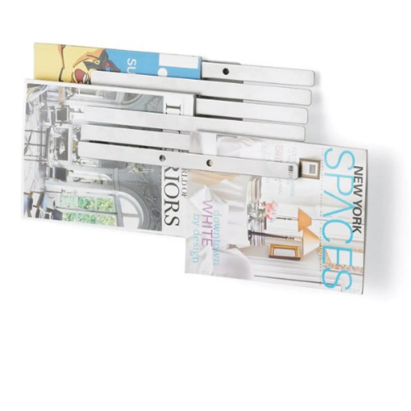 Umbra Illuzine Magazine Rack - Silver image indicator(3)