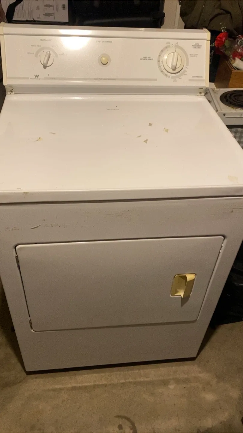 White Westinghouse Dryer image indicator(2)