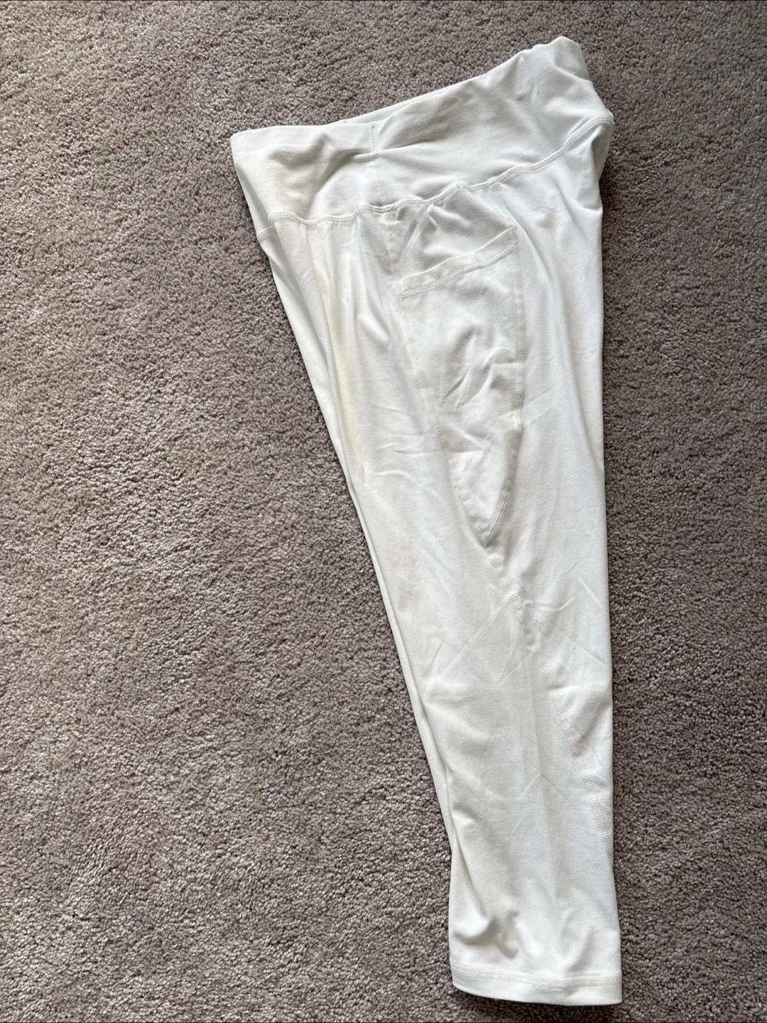 Shein White Cropped Leggings - Size S image indicator(5)