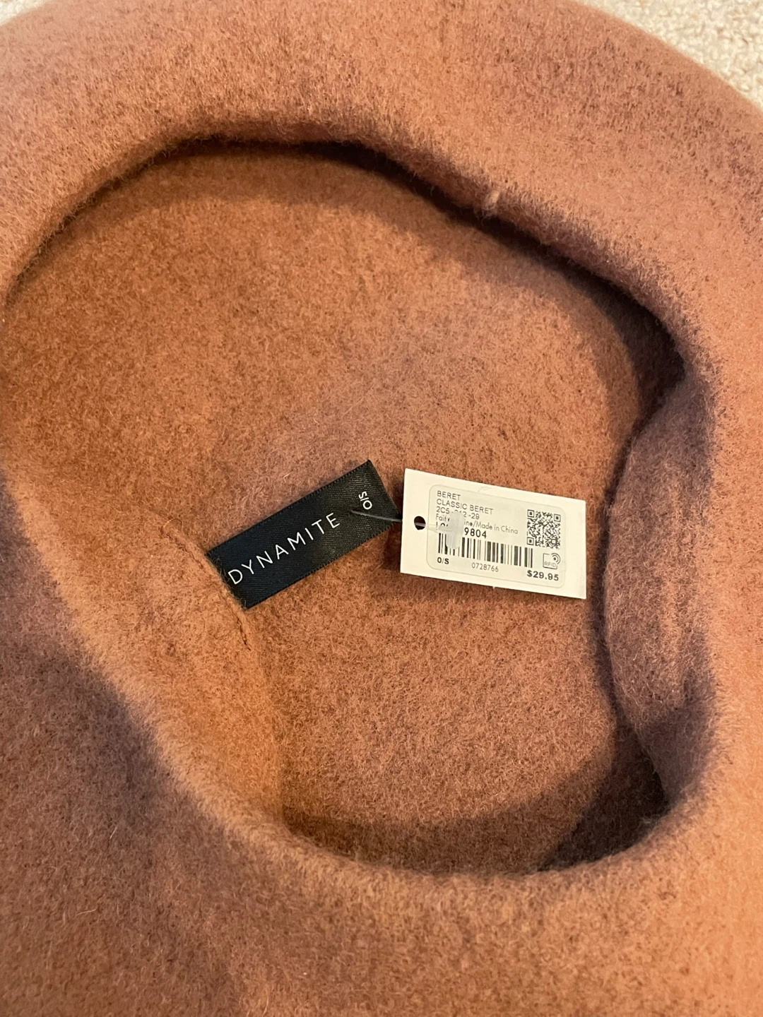 Dynamite Classic French Wool Beret - Brown - photo 3