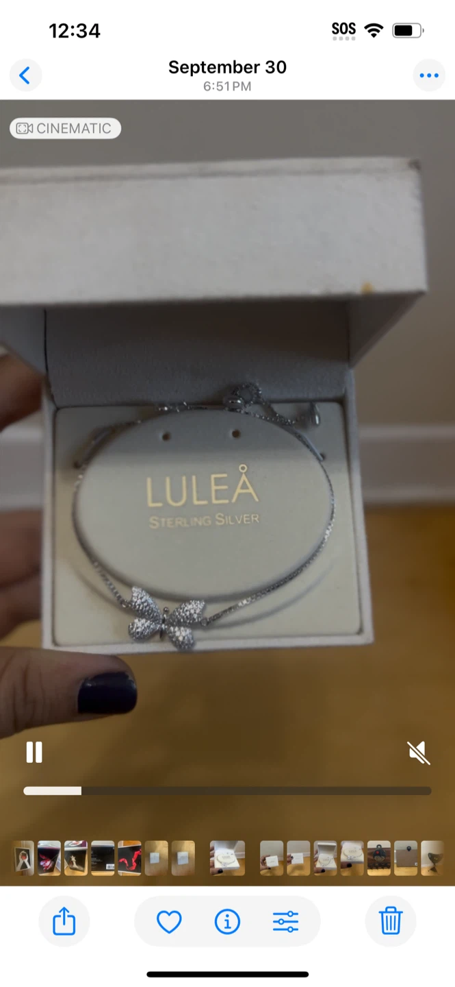 Luleå Sterling Silver Butterfly Bracelet