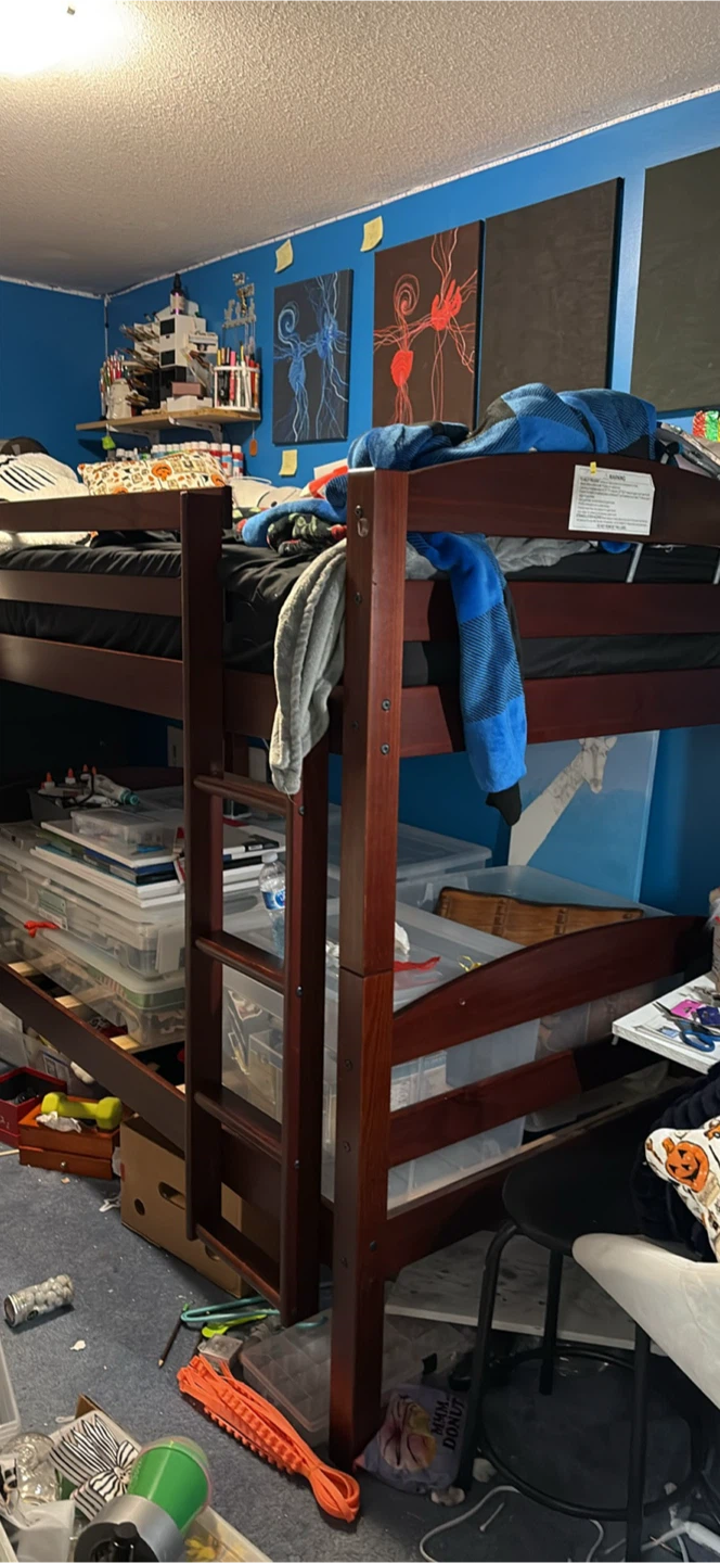 Twin Bunk Bed - Solid Wood Frame