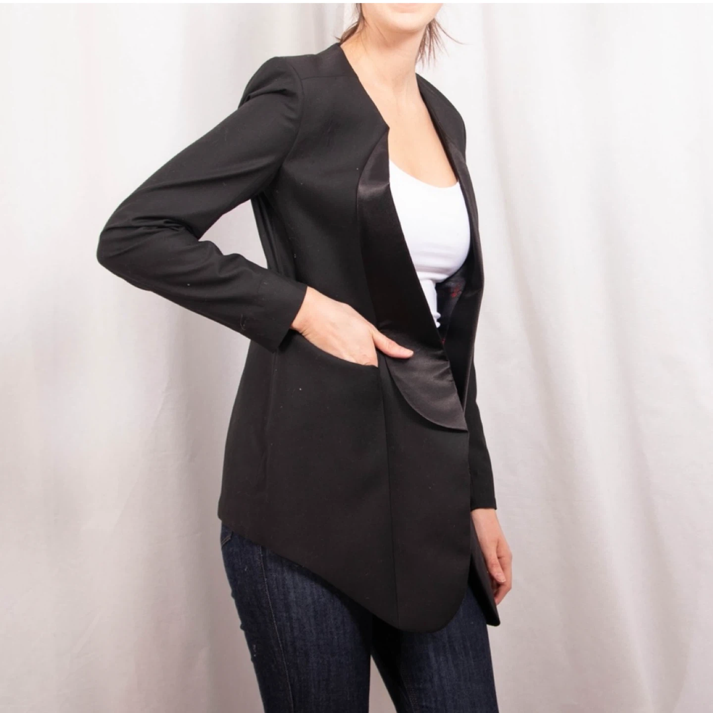 Black Tuxedo Style Blazer - Size Small - photo 2