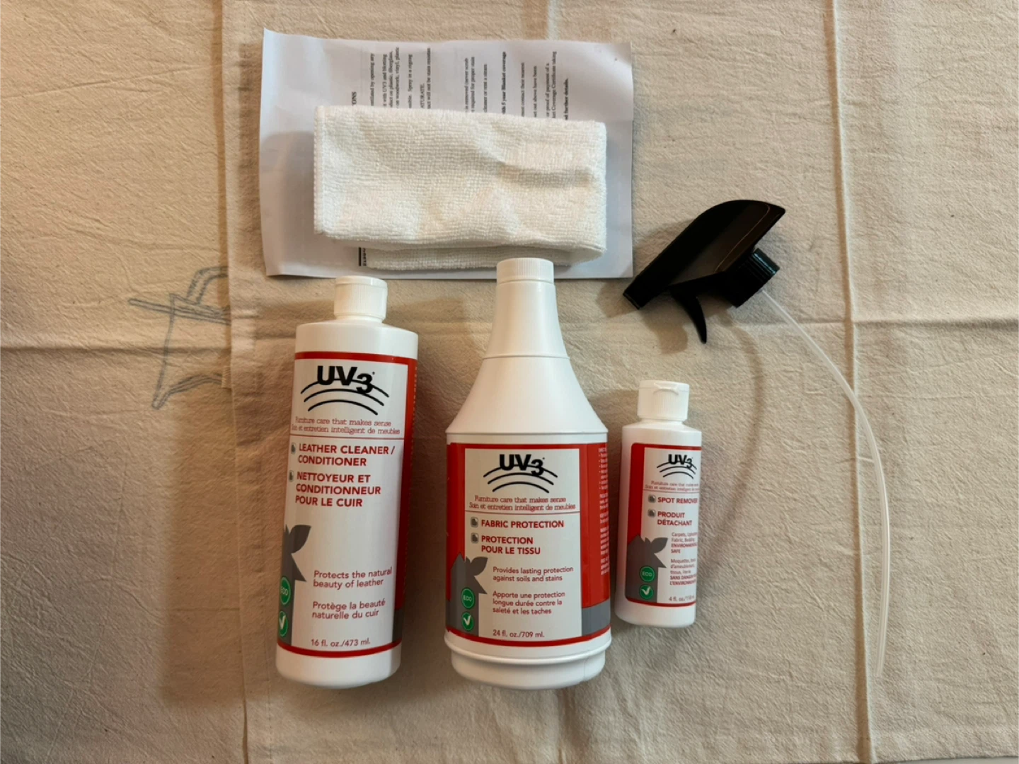 UV3 Leather & Fabric Cleaning Kit