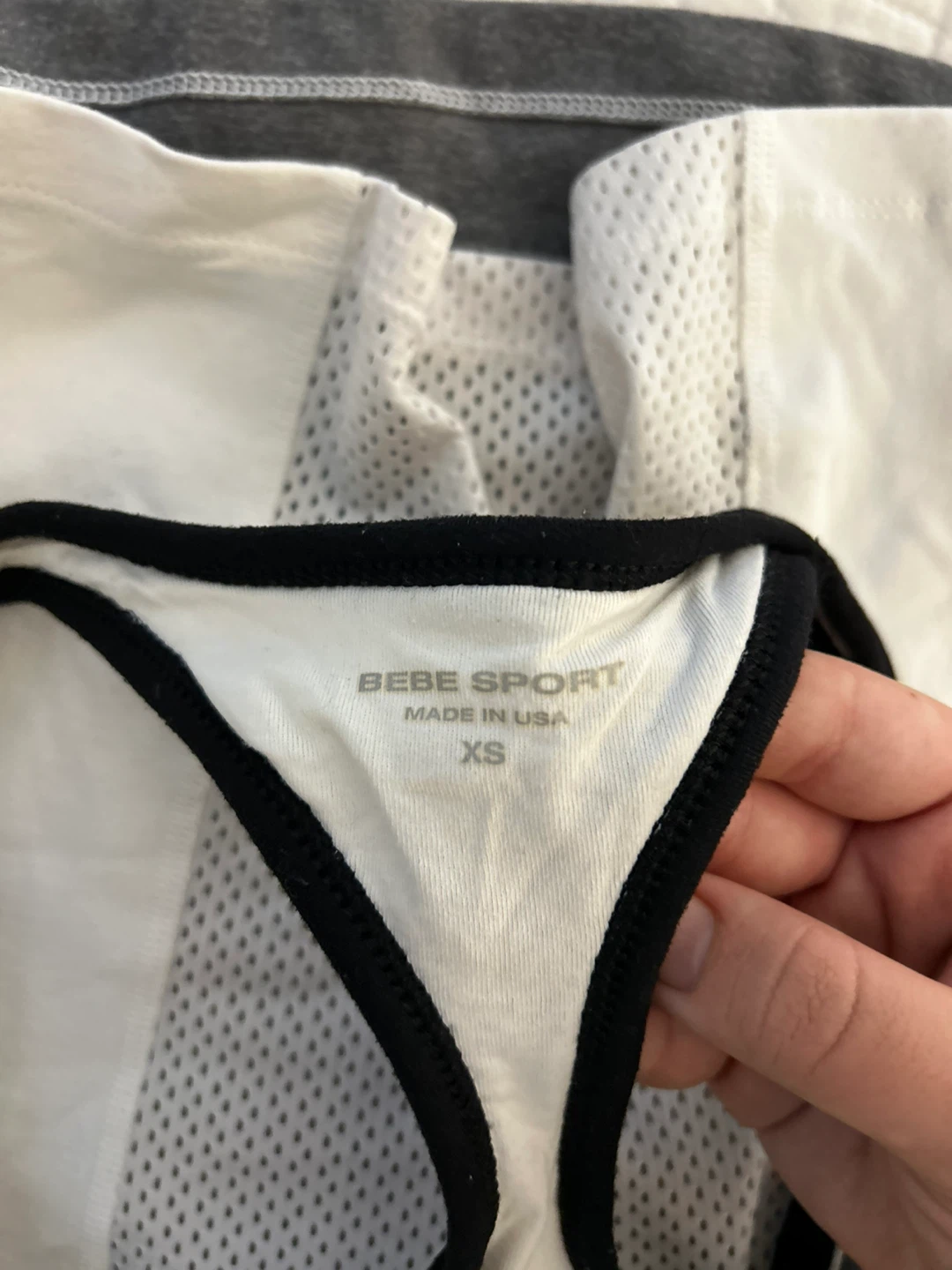 Bebe Sport XS Tank Top - Grey & White - photo 3
