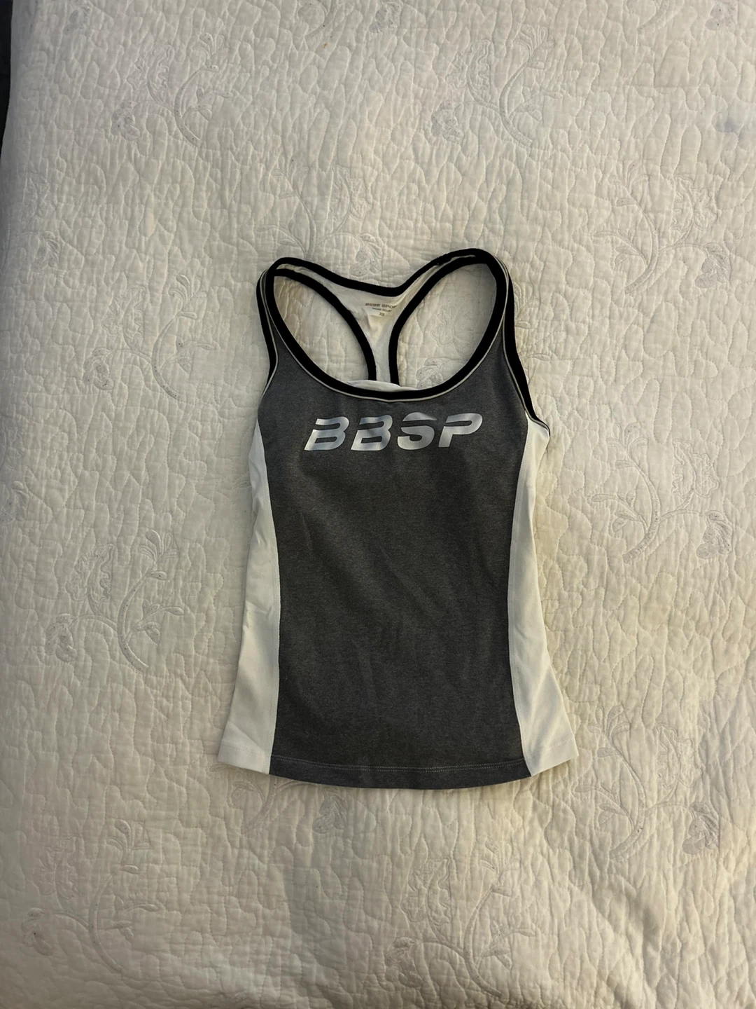 Bebe Sport XS Tank Top - Grey & White