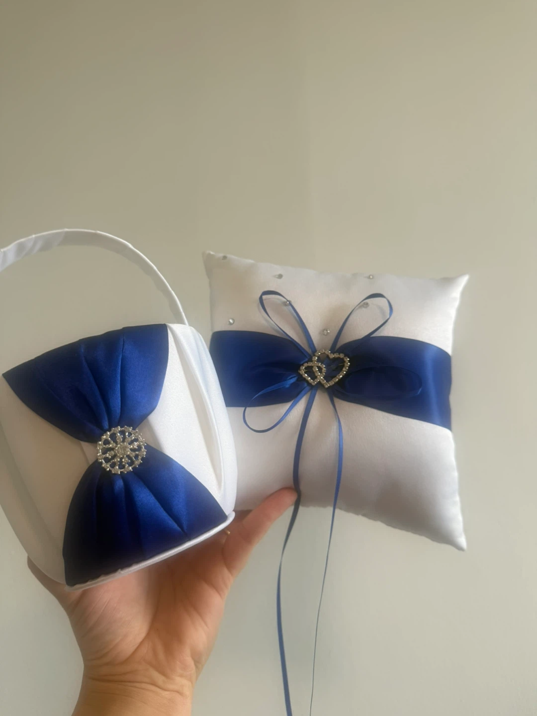 Wedding Ring Pillow & Flower Girl Basket Set🥕🥕🥕🥕