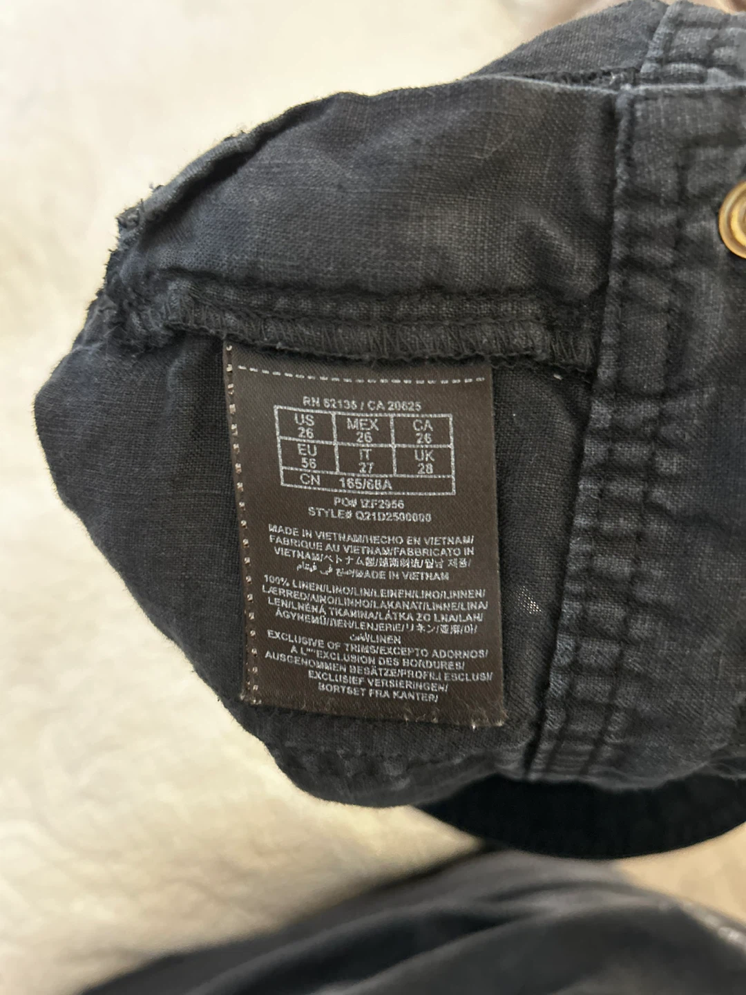 Guess Black Linen Mini Skirt - Size 26 - photo 4