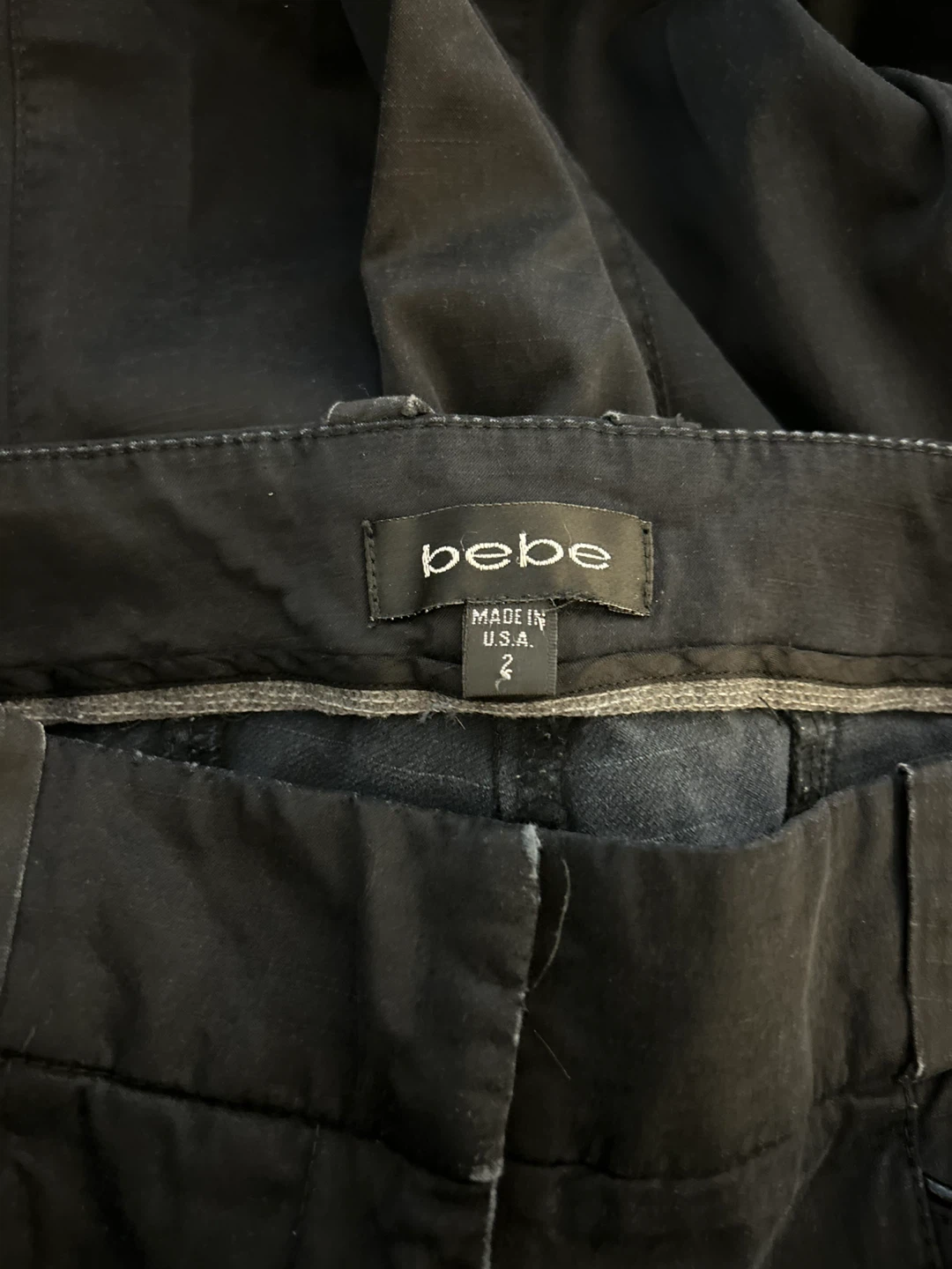 bebe Black Flare Pants Size 2 - photo 3
