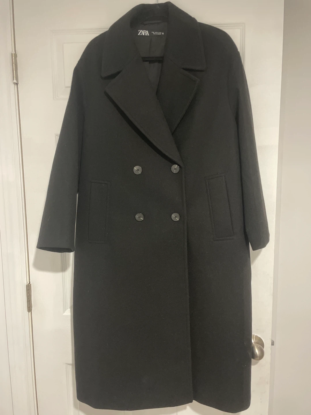Zara Wool Blend Coat - Size M